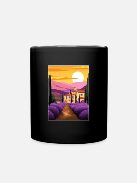 Provence Frankreich Vintage Reiseposter WPA Souvenir - Tasse einfarbig - Schwarz