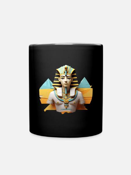 Pharaonisches Design - Tasse einfarbig - Schwarz