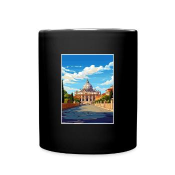 Vatikan Italien Dekoration Vintage Reiseposter WPA - Tasse einfarbig - Schwarz - Vorne