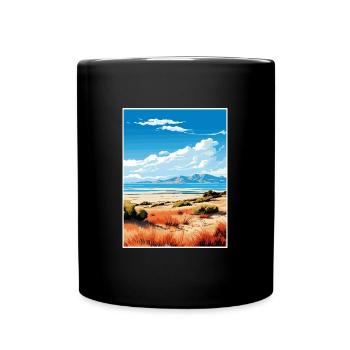 Antelope Island State Park Utah Reiseposter - Tasse einfarbig - Schwarz - Vorne
