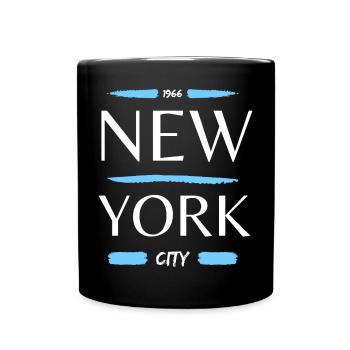 New York - Tasse einfarbig - Schwarz - Vorne