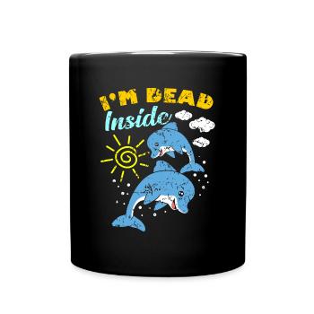 Dead Inside - Tasse einfarbig - Schwarz - Vorne