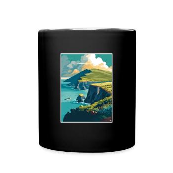 Dingle Halbinsel Irland Vintage Reiseposter WPA - Tasse einfarbig - Schwarz - Vorne