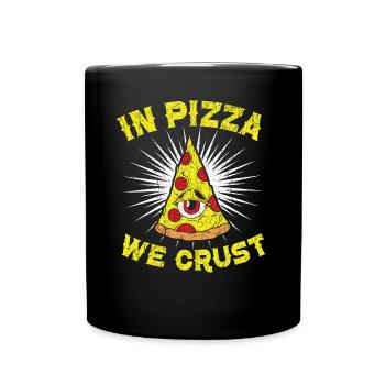 In Pizza Wir Kruste Pizza Liebhaber Italienisch Le - Tasse einfarbig - Schwarz - Vorne