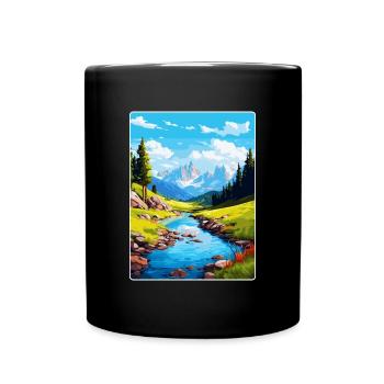Aiguestortes I Estany de Sant Maurici Park Spanien - Tasse einfarbig - Schwarz - Vorne