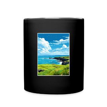 Rame Halbinsel Cornwall Vintage Reiseposter WPA - Tasse einfarbig - Schwarz - Vorne