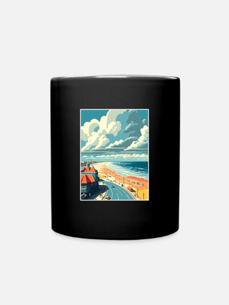 Zandvoort Dekoration Vintage Reiseposter WPA Kunst - Tasse einfarbig - Schwarz