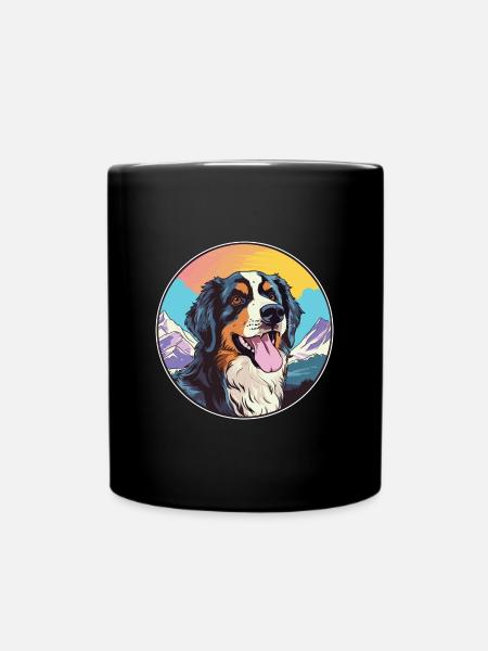 Slovensky Kopov Hunderasse Cartoon Kawaii Watercolo - Tasse einfarbig - Schwarz