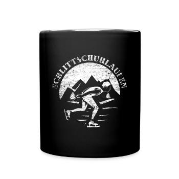 Graziöse Eiskunstlauf Pirouette - Tasse einfarbig - Schwarz - Vorne