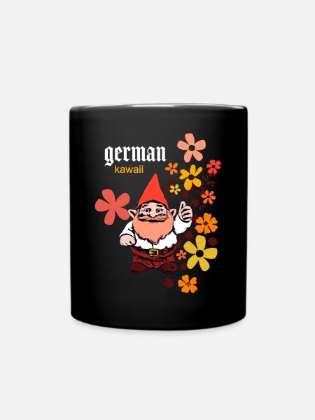German kawaii Design - Tasse einfarbig - Schwarz