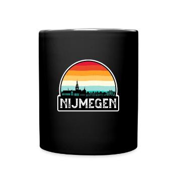 Nijmegen Niederlande Flagge Skyline Reisesouvenir - Tasse einfarbig - Schwarz - Vorne