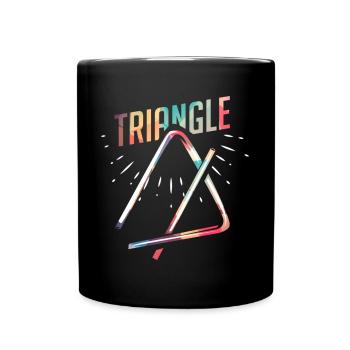 Klingendes Triangel im Orchester - Tasse einfarbig - Schwarz - Vorne
