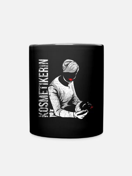 Strahlende Kosmetikerin Visagistin - Tasse einfarbig - Schwarz