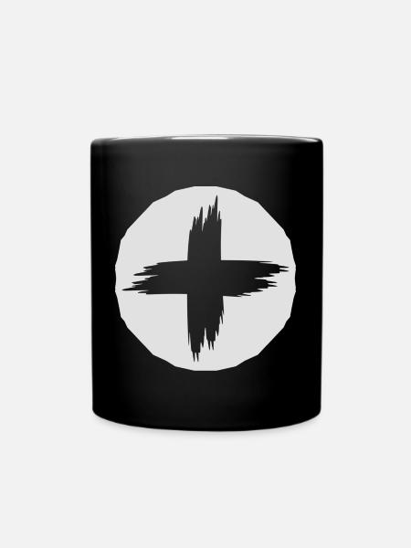 RK invertiert - Tasse einfarbig - Schwarz