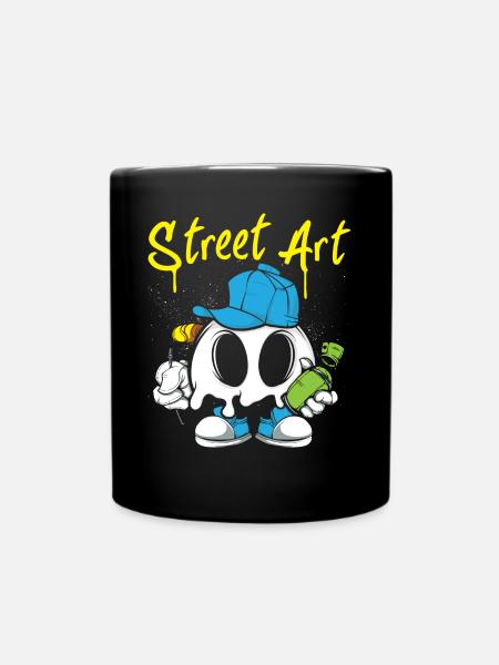 Street Art Grafitti Künstler - Tasse einfarbig - Schwarz