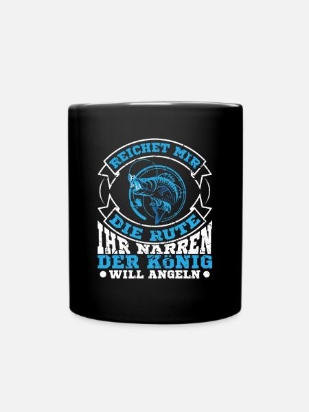 Angler Spruch - Tasse einfarbig - Schwarz