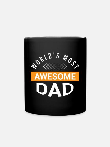 WORLD4S MOST AWESOME DAD - Tasse einfarbig - Schwarz