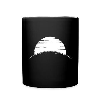 Verwaschene Sonne am Horizont - Tasse einfarbig - Schwarz - Vorne