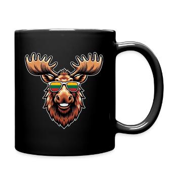 Litauen Fanartikel - Tasse einfarbig - Schwarz - Rechts