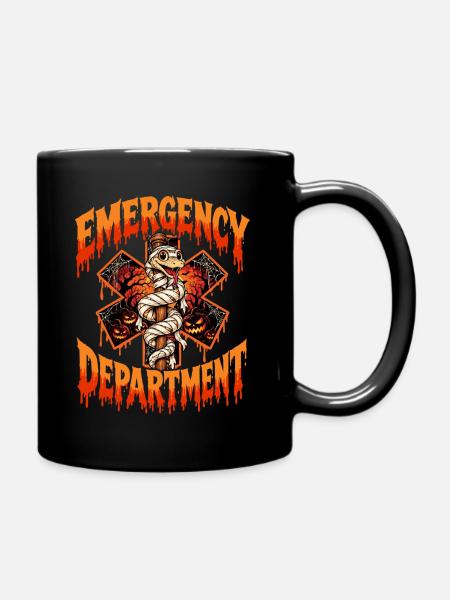 Notaufnahme – Sanitäter Dunkelhumor EMS - Tasse einfarbig - Schwarz