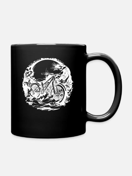 Mountainbike Liebhaber - Tasse einfarbig - Schwarz