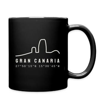 Koordinaten von Gran Canaria - Tasse einfarbig - Schwarz - Rechts