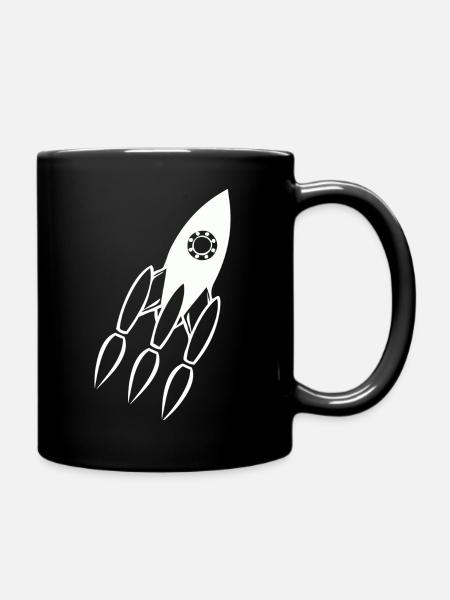 Minimalistische Rakete Feuer-Design - Tasse einfarbig - Schwarz