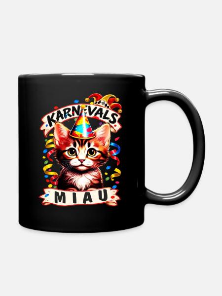KARNEVALS KÄTZCHEN - Tasse einfarbig - Schwarz