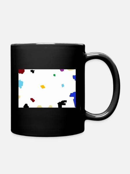Bunte Konfetti-Abstraktion - Tasse einfarbig - Schwarz