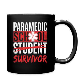 Überlebender Notfallsanitäterschul-Student – EMS EMT Sanitäter - Tasse einfarbig - Schwarz - Rechts