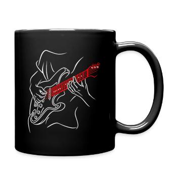 Akustikgitarre Bassist Musiker Gitarre Vintage - Tasse einfarbig - Schwarz - Rechts