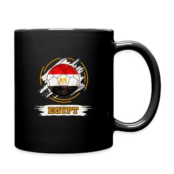 Egypt - Fußball mit Ägypten Flagge - Tasse einfarbig - Schwarz - Rechts