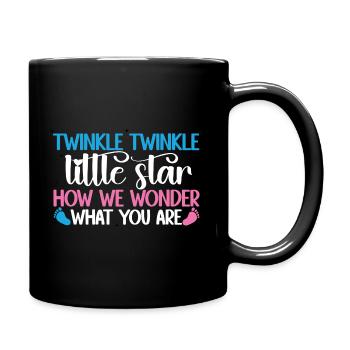 Funkel, funkel, kleiner Stern, wie wir uns fragen, was - Tasse einfarbig - Schwarz - Rechts