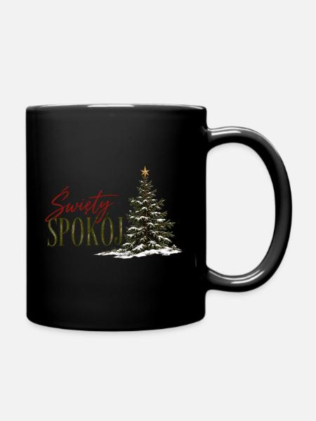 Święty Spokój polnisches Weihnachtsbaumdesign - Tasse einfarbig - Schwarz