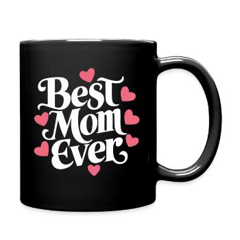 Best Mom Ever Hearts Pink Cute Design - Tasse einfarbig - Schwarz - Rechts