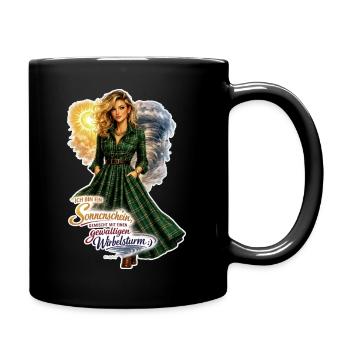 Sonnenschein Sturm Kleid Collage - Tasse einfarbig - Schwarz - Rechts