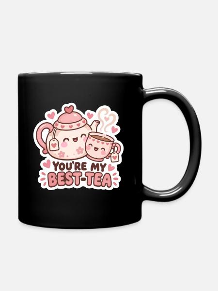 Best-Tea Freundschaft Teekannen-Duo - Tasse einfarbig - Schwarz