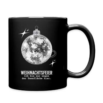 Weihnachtsfeier Discokugel Tanzen Discofox Party - Tasse einfarbig - Schwarz - Rechts