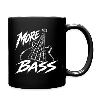 Mehr Bass - Tasse einfarbig - Schwarz - Rechts