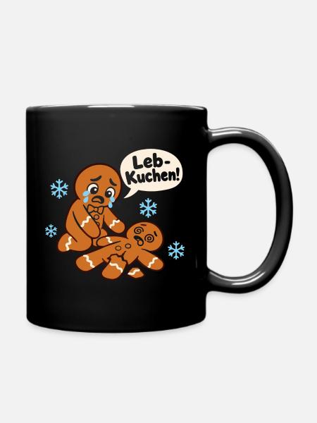 Leb-Kuchen! – Advent Spruch - Tasse einfarbig - Schwarz