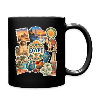 Ägypten Reisesticker - Tasse einfarbig - Schwarz - Rechts