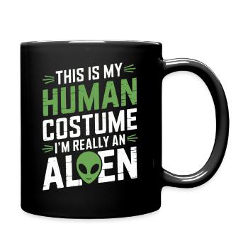 Menschenkostüm, Halloween-alien-thema Fantasievoll - Tasse einfarbig - Schwarz - Rechts