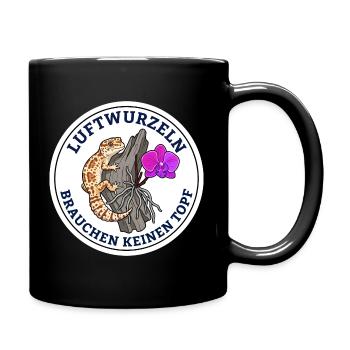 Luftwurzeln Brauchen Keinen Topf Orchidee - Tasse einfarbig - Schwarz - Rechts