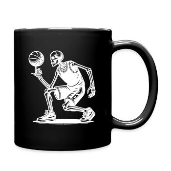 Basketball Skelett Halloween Grab Spieler Team - Tasse einfarbig - Schwarz - Rechts