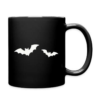 Fledermaus Nacht Silhouette - Tasse einfarbig - Schwarz - Rechts
