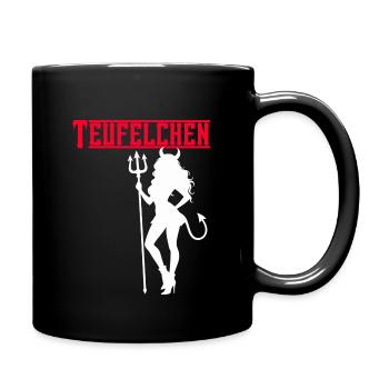 Teufelchen  - Tasse einfarbig - Schwarz - Rechts