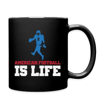 American Football ist Life Silhouette - Tasse einfarbig - Schwarz - Rechts