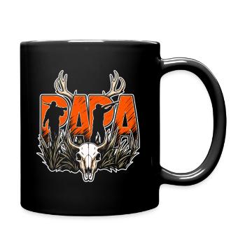 Jagd Papa Jäger Jagen mein Hobby - Tasse einfarbig - Schwarz - Rechts
