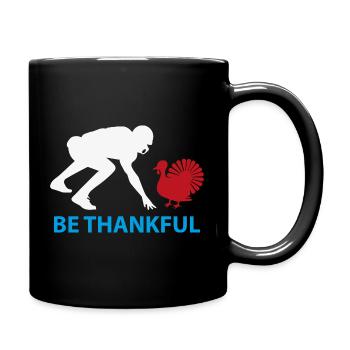 Sei dankbar, Harvest Silhouette - Tasse einfarbig - Schwarz - Rechts