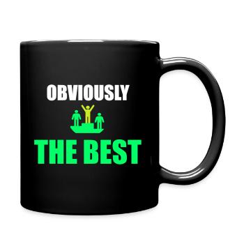 Offensichtlich das Beste - Tasse einfarbig - Schwarz - Rechts